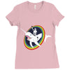 narwhal rainbow stormtrooper Ladies Fitted T-Shirt