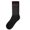 #drunk hashtag neon pink Socks