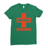 nude beach   lifeguard Ladies Fitted T-Shirt