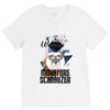 who loves miniatur schnauzer V-Neck Tee