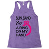 sun, sand &amp; a ring on my hand Racerback Tank