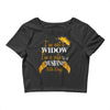 i'm not a widow i'm a wife to a husband with wings Crop Top