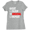 eat sleep arsenal Ladies Fitted T-Shirt