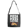 pizza fixes everything Adjustable Strap Totes