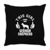 This Girl Loves Her German Shepherd Throw Pillow