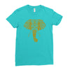 tribal print elephant geometric gold animals cool Ladies Fitted T-Shirt