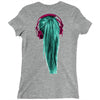 headphones girl Ladies Fitted T-Shirt