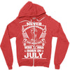 Never Underestimate Dog Rescuer Who Was Born July Zipper Hoodie