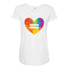 Lgbt Heart Maternity Scoop Neck T-shirt
