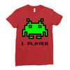 arcade player one Ladies Fitted T-Shirt
