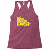 going downhill fast cycling Racerback Tank