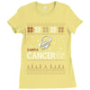 santa cancer  christmas ugly t shirts Ladies Fitted T-Shirt