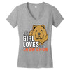 This Girl Loves Her Chow Chow Women's V-Neck T-Shirt