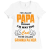 I'm Called Papa Because I'm Way Too Cool To Be Called Grandfather Ladies Fitted T-Shirt