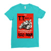 vintage tt race poster, ideal gift or birthday present Ladies Fitted T-Shirt