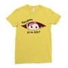 July Peeking Out Baby Girl in Spanish Ladies Fitted T-Shirt