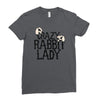 crazy rabbit lady Ladies Fitted T-Shirt