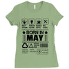 Born In May Ladies Fitted T-Shirt