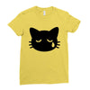 sad cat Ladies Fitted T-Shirt