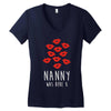 nanny was here Women's V-Neck T-Shirt
