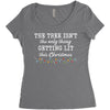 the tree isn't the only getting lit this christmas Women's Triblend Scoop T-shirt