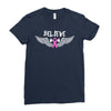 angel wing believe breast cancer Ladies Fitted T-Shirt