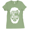respect the beard Ladies Fitted T-Shirt