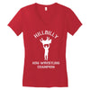 hillbilly hog wrestling champ  funny  comic wrestling redneck Women's V-Neck T-Shirt