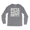 pizza makes me happy Long Sleeve Shirts