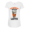 pumpkin space latte Maternity Scoop Neck T-shirt