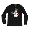 smiling snowman holding out christmas Long Sleeve Shirts