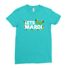 mardi gras Ladies Fitted T-Shirt