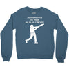 alternatives to war play cricket batting anti war stencil tour Crewneck Sweatshirt