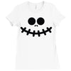 pumpkin funny face Ladies Fitted T-Shirt