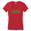 black funny glow in dark glowing Women's V-Neck T-Shirt