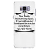 Dear Daddy, Thanks for Being my Dad Baby Boy Letter to Father Samsung Galaxy S8 Plus