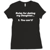 rules for dating my daughter funny Ladies Fitted T-Shirt