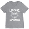 Legends Are Born In September V-Neck Tee