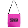 vegetarian ask yourself why not vegan food foodie tofu geek tee shirt Adjustable Strap Totes