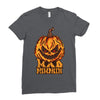mad halloween pumpkin Ladies Fitted T-Shirt