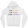 mommy daddy harrison baby name Zipper Hoodie