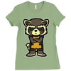 angry raccoon Ladies Fitted T-Shirt