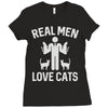 real men love cats (2) Ladies Fitted T-Shirt