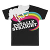 totally straight funny rainbow unicorn gay pride novelty fashion All Over Men's T-shirt