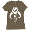 mandalorian symbol star wars tee boba fett bantha skull jedi sith Ladies Fitted T-Shirt
