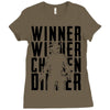 winner winner chicken dinner 3b Ladies Fitted T-Shirt
