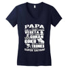 papa super saiyan vegeta Women's V-Neck T-Shirt