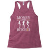 money over bitches graphic Racerback Tank