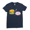 cheeseburger pranks doughnut Ladies Fitted T-Shirt