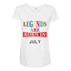 legends are born july Maternity Scoop Neck T-shirt